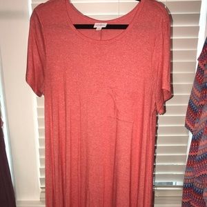 Lularoe Carly Coral Dress Size L